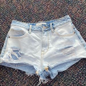 PacSun denim high rise shorts